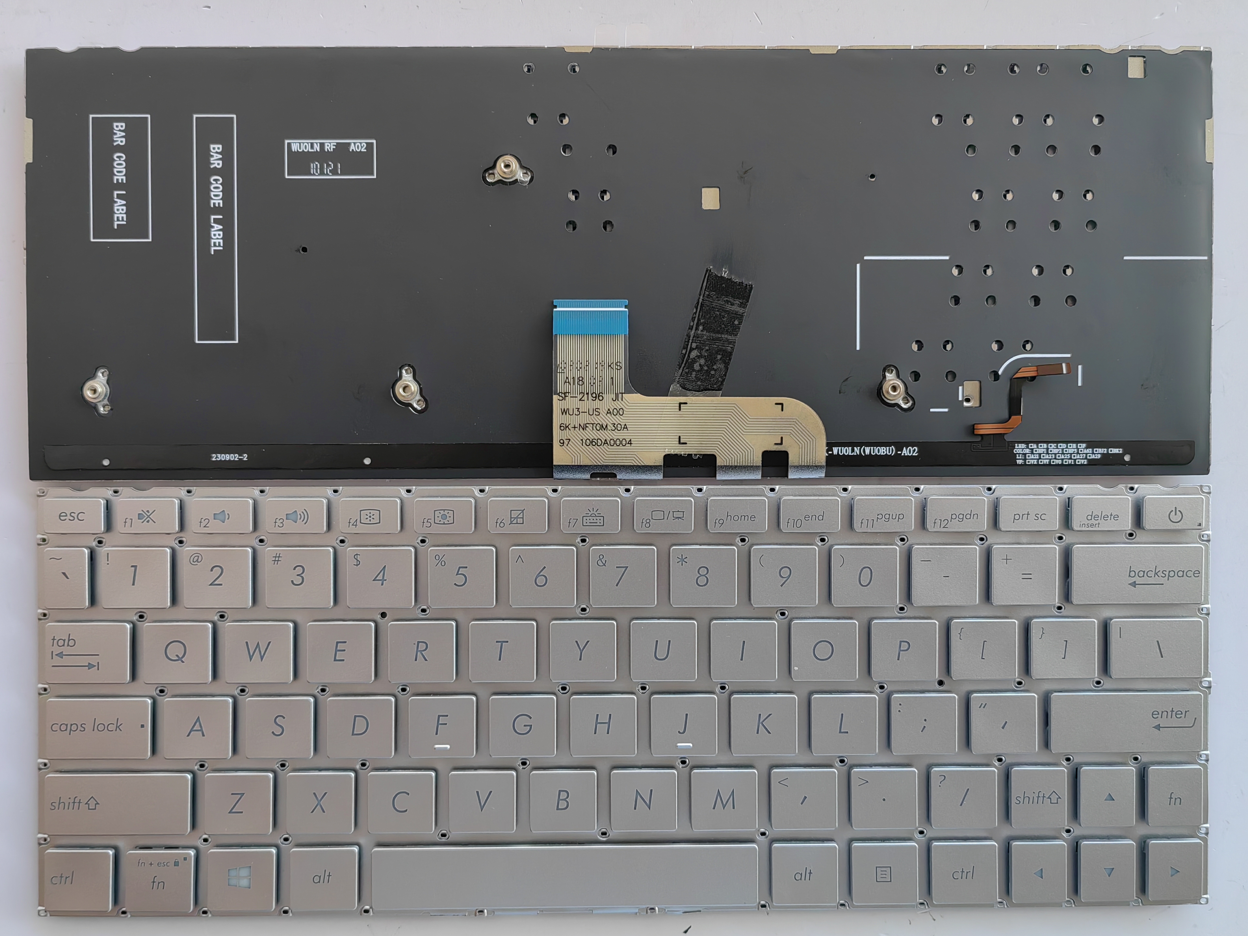 Picture of New Replacement Laptop Keyboard For ASUS UX333 SILVER Backlit US Layout